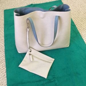 Nordstrom large, reversible, faux-leather tote